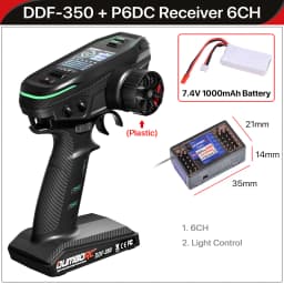 DUMBORC DDF-350 Transmitter with Receiver 2.4G 10CH Digital Radio Remote Controller for RC Car Boat Tank LCD FHSS System