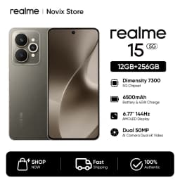 realme 15 5G Smartphone 50MP Sony IMX882 AI Camera+8MP OV08D10 Wide-Angle Camera 6500mAh Titan Battery 45W Ultra Charge NFC