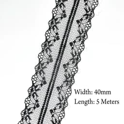 5 Meters White & Black Lace Ribbon Assorted Floral Trims for Gift Wrapping Christmas Wedding Decor DIY Crafts Sewing Accessories