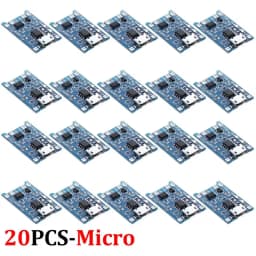 1-20Pcs Type-C/Micro/Mini USB 5V 1A 18650 Tp4056 Lithium Battery Charger Module Charging Board with Protection Function Li-Ion