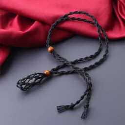 1pc Necklace Cord Empty Stone Holder Natural Quartz Crystal Raw Stone Chakra Point Healing Fish Netted Indians Amulets Pendant
