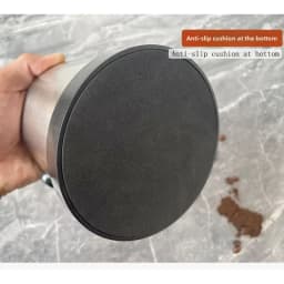 Coffee Knock Box Stainless Steel Espresso Knock Box Non Slip Coffee Ground Knock Box with Rubber Ring Beveled Coffee Ground Bin
