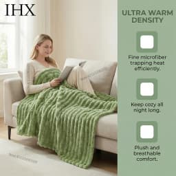 IHX Solid Color Imitation Rabbit Plush Milk Plush Thickened Thermal Leisure Home Blanket Office Nap Blanket, Custom Blanket Size