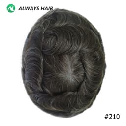 I SKIN Men's Capillary Prothesis 0.12-0.14mm Indian Human Hair 130% Hair Density Men Toupee 6x8 6x9 7x9 7x10 8x10 Size Wig Man