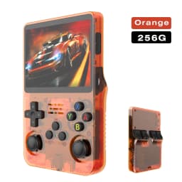 128G Open Source Video Game Console Linux System 3.5 Inch IPS Screen Orange Portable Pocket Video Player 64G 256G best Game