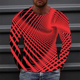 Men's T shirt Tee Graphic Gradient Crew Neck Clothing Apparel 3D Print Outdoor Daily Long Sleeve Print Fashion Designer Vintage