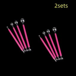 Pottery Dots Sculpture Tool Stainless Steel Polymer Clay Shape Pen Metal Ball Clay Carving DIY Ceramics Decorating Tools
