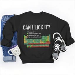 Can I Lick It Sweatshirts Periodic Table Print Men Women Fashion Casual Hooded Shirt Funny Chemistry Clothes Unisex Sweatshirt
