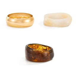 Salircon 3 Style Trendy Exaggerated Resin Wide Bangle Women HipHop Gold Color Geometric Heavy Metal Bangles Bracelet Men Jewelry