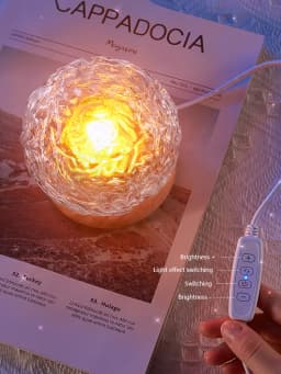 2025 New Water Ripple Projector Night Light Crystal Mood Lamp Home Bedroom Decorative Aesthetic Christmas Gift INS Sunset Lights