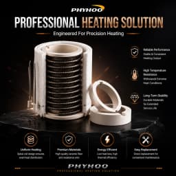 PHYHOO Electric Heating Coil Assembly Kit Jewelry Melting Furnace Ceramic Fiber Insulation Replacement Element Gold Silver