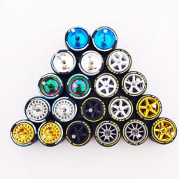 10 Sets 1/64 Alloy Car Wheels Pack Tires Diameter 9.8mm/11mm/12mm/13mm/14mm for Hot Wheel/Matchbox/Domeka/Tomy 1:64 Car Model