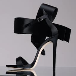 Summer Red Black Green Satin Big Butterfly Knot High Heel Sandals Sexy Women Night Club Bow Tie One Line Ankle Strap Heels Shoes