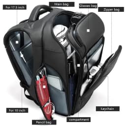 TAGDOT Waterproof Business Backpack 15.6 Inch Men Large Backpack Outdoor Travel Backbag