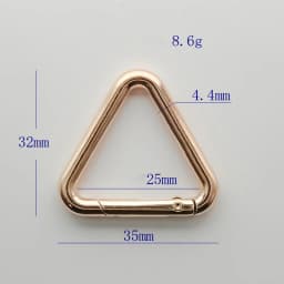 Metal Triangle Spring Gate O Ring Openable Leather Bag Handbag Belt Strap Buckle Connect Keyring Pendant Keychain Snap ClaspClip