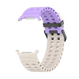NEW Marine Silicone Strap for Samsung Watch Ultra 47mm Bracelet No Gaps Sport Two-Tone Band for Galaxy 8 Ultra Watchband Straps