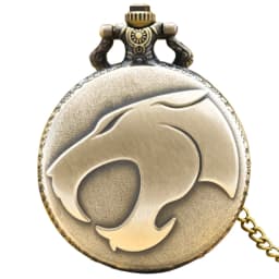 Vintage Bronze Steampunk Leopard Head Quartz Pocket Watch Necklace Pendant Clock Chain Men Women Chain Gift