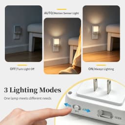 LED Night Lights With Motion Sensor EU US Plug In Dimmable Bedside Night Lamp for Hallway Bedroom Stairs Kitchen Room Decoration
