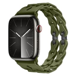 Chain Link Silicone Strap for Apple Watch Band Ultra 3 2 49mm 44mm 40mm 45mm 41mm 42mm Bracelet for Series 11 10 9 8 7 6 5 4 SE3