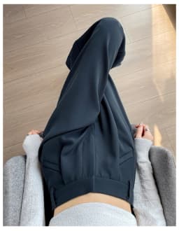 Spring 2024 New Fashion All-Match Simple Office Suit Pants Wide-Leg Pants High Waist Narrow Straight Casual Mop Pants Women