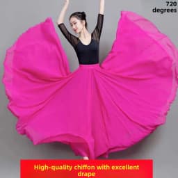 720 Deee Oversized Skirt Ultra Wide Hem awl f-length Skirts for Square Dance And Ethnic Dance High Waist Slimming