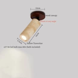 IWHD Japan Wabi Sabi LED Ceiling Lights Bedroom Bathroom Corridor Home Lighting Yellow Travertine Ceiling Lamp Lampy Sufitowe