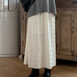 Elegant Long Flocking Half Skirt Women's Early Spring 2025 Super Fairy Korean Style High Waist A-Line Skirt Pure Color