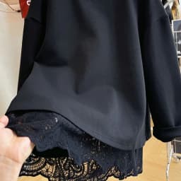 Lace Patchwork Fake Two-piece Pullover Spring Autumn Lazy O-neck Sweatshirts Mujer American Loose All-match Top for Women