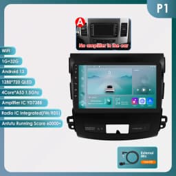 9" Hizpo 2Din Android Auto Car Radio for Citroen C-Crosser Peugeot 4007 Mitsubishi Outlander 2 2005 - 2011 Snapdragon 360° CAM