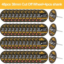 18/52pcs 1-1/2" Mini Cut Off Wheels Fiberglass Reinforced Cutting Disc Accessories With Mandrels Abrasive Tools For Rotary Tool