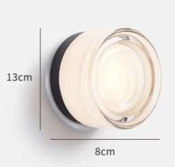 Modern Glass Round Wall Sconce Light Fixtures for Bedroom Bedside Hotel Background Decoration Led Nordic Colorful Lamp Luminaire