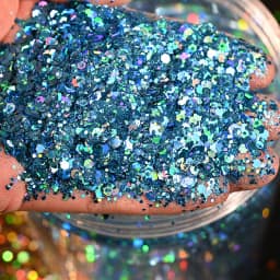50g Holographic Mixed Hexagon Shape Chunky Irediscent Nail Art Glitter Flakes Laser Sparkly Sequins Slices Nail Art Decoration