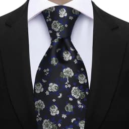 7cm Floral Silk Tie For Men Elegant Peacock Blue Teal Grey Best Selling Business Necktie Wedding Office Fashion Accessories Gift