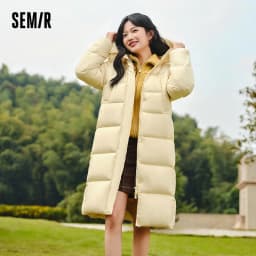 Semir Women Down Jacket Long Length 80 Percent Down Fill Water Repellent Windproof Thick Warm 2026 New Winter Daily Wear