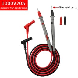 1 Pair Universal Probe Test Leads Pin for Digital Multimeter Needle Tip Meter Multi Meter Tester Lead Probe Wire Pen Cable 20A