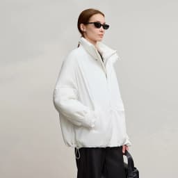Amii Women's Jacket 2025 Winter New Loose Zipper Casual Thick Women's Outerwear Warm Turtleneck Cotton-padded Jacket 12544133