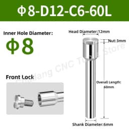 Saw Milling Cutter Slitting Saw Arbor Blade Holder CNC Slotting Machining Metal Cutting Tool Front Rear Lock 5 6 8 10 13mm