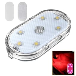 1pc Car LED Light Interior Lighting Atmosphere Lamp for Armrest Box Trunk Switch Touch Control Wireless Mini LED Foot Lights