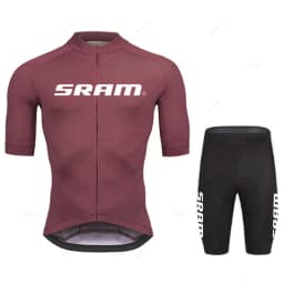2027 Sram Pro Cycling Jersey Sets Men Bib Shorts Bicycle Short Sleeve Bicicleta Clothing Bike Maillot Ciclismo Hombre Black Sets