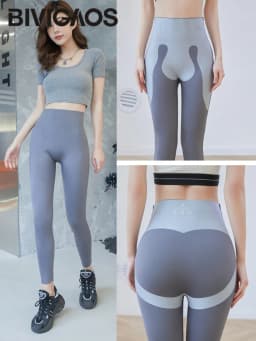 BIVIGAOS Micro-Pressed Butt Lifter Leggings Women 5D Slim Spring Autumn High Waist Fitness Push Up Leggings Sport Shark Pants
