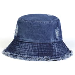 Unisex Solid Color Distressed Cowboy Bucket Hats Fishermen Caps Outdoor Casual Cap Sunscreen Hat