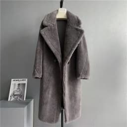 Solid Color Sheep Shearing Jacket Warm Wool Fur Coat Women Korean Fur Jackets Women Tops Casual Mid-length Fur Coats Zm944