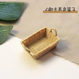 1/12 Dollhouse Miniature Accessories Mini Resin Storage Basket Simulation Basket Model Toys for Doll House Decoration