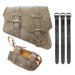Retro PU Leather Motorcycle Saddlebag Saddle Bags Pouch Storage Case Side Luggage Tank Suitcase Waterproof Motorbike Accessories