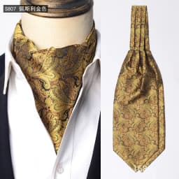 Luxury Mens Vintage Polka Dot Ascot Tie Wedding Formal Cravat Scrunch Self British Gentleman Polyester Paisley Retro Neckties