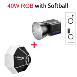 Ulanzi L024 40W RGB Fill Light Video Light COB Light Bi-color 0-359° RGB Mini Bowens Mount Fill Light from BR