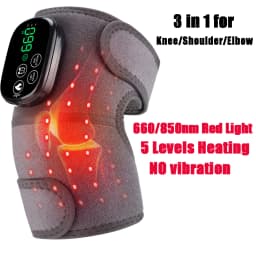 Eletric Knee Heating Massager 3 in 1 Elbow Shoulder Knee Pad Thermal Vibration Leg Support Belt Muscle Relax 3-Speed Heated