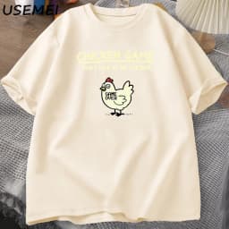 Chicken Game Don't Look At The Chicken Funny T Shirts Cotton Short Sleeve O Neck Graphic Tees Mens Designer Clothes Streetwear