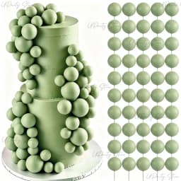 50/100pcs Cake Ball Picks Topper Wholesale 4 Sizes Foam Balls Cake Toppers for Birthday Christmas Wedding Cake Decoration Favor