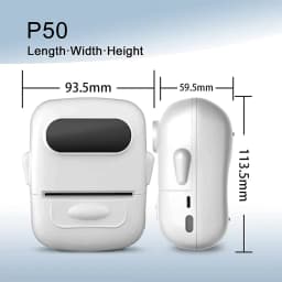 Marklife P50 Mini Label Printer Support Portable Thermal Printer Self-adhesive Labels Printer Tag Stickers Maker Or 1 Roll Label